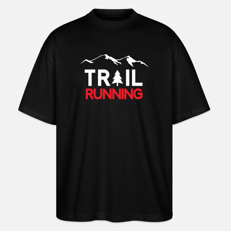 Trailrunning - Stanley/Stella Oversized Unisex Bio T-Shirt Blaster 2.0 - Schwarz
