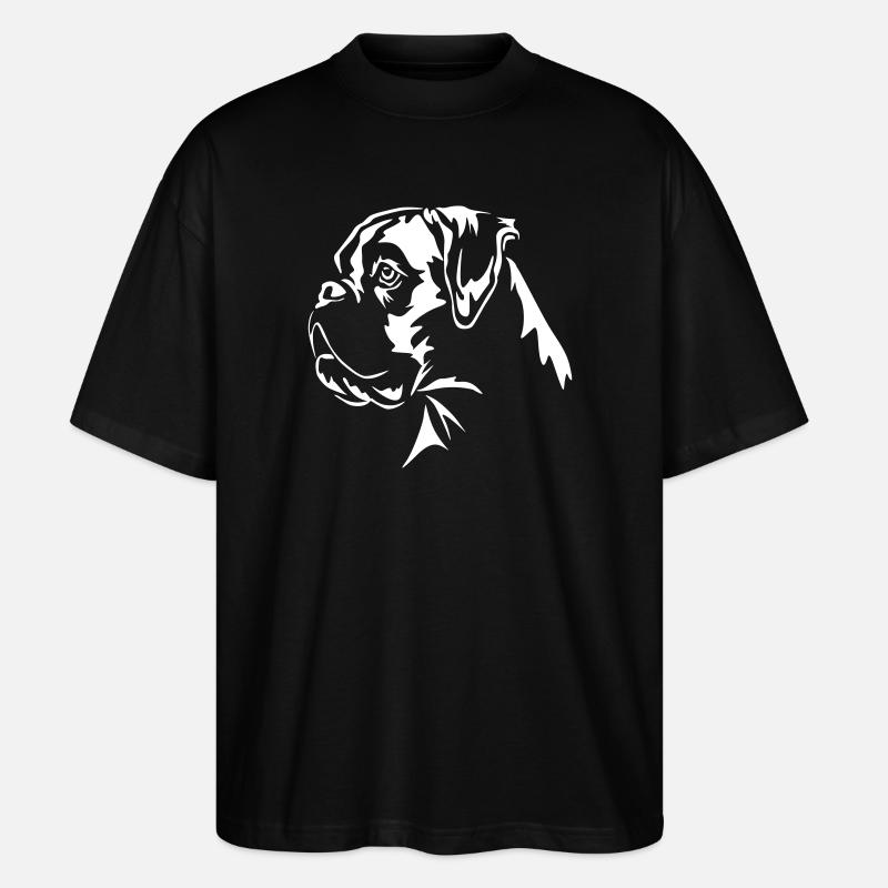Boxer Head « Black Edition » - T-shirt bio Blaster 2.0 coupe oversize Stanley/Stella Unisexe - noir