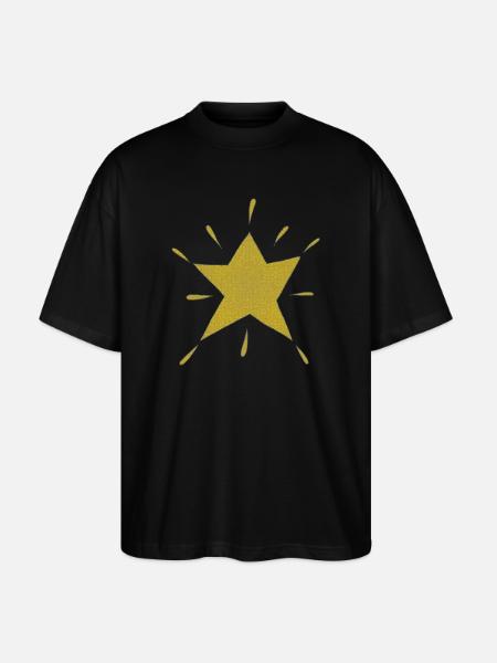 star mosaic - Stanley/Stella Oversized Unisex Organic T-shirt Blaster 2.0 - black