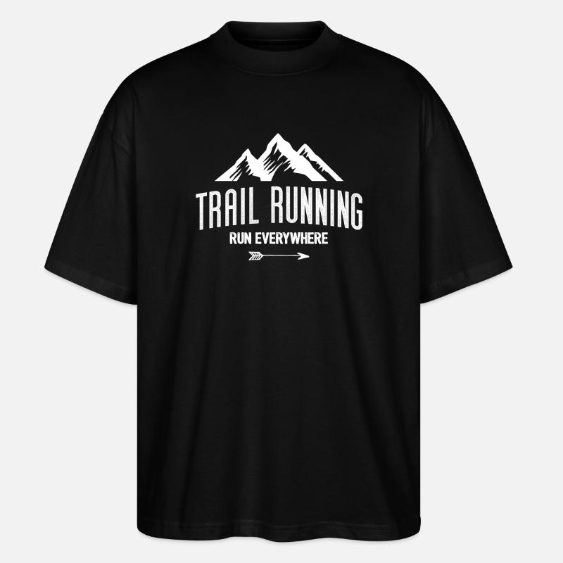 Trail Running – Courez partout - T-shirt bio Blaster 2.0 coupe oversize Stanley/Stella Unisexe - noir