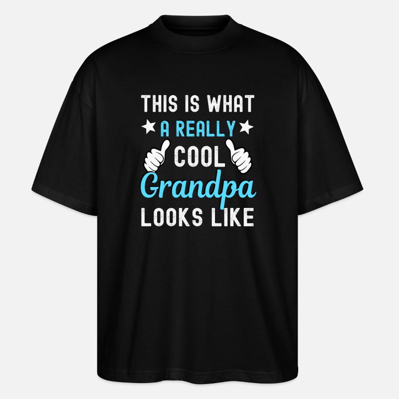 Grossvater Opa - Stanley/Stella Oversized Unisex Bio T-Shirt Blaster 2.0 - Schwarz