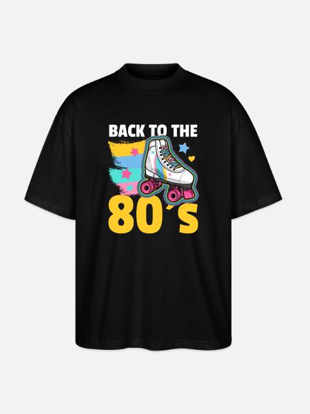 Rollschuhe 80er Rollschuhlaufen - Stanley/Stella Oversized Unisex Bio T-Shirt Blaster 2.0 - Schwarz