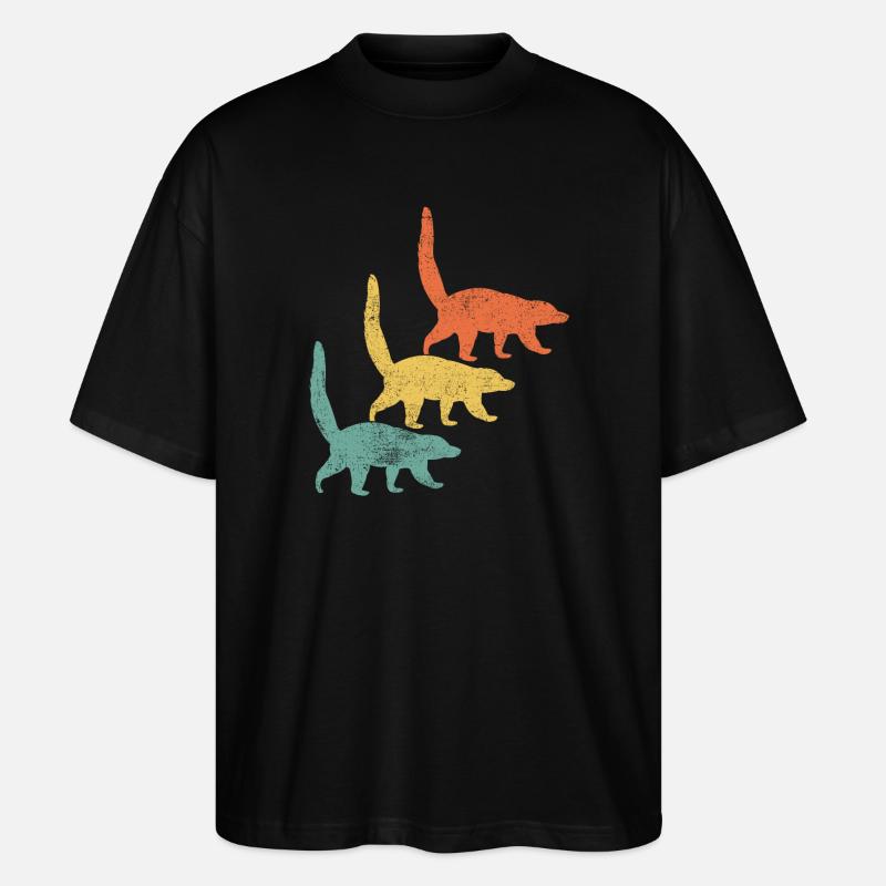 Nasenbären Rüsselbären - Stanley/Stella Oversized Unisex Bio T-Shirt Blaster 2.0 - Schwarz