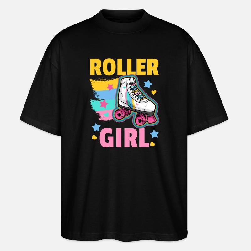 Rollschuhe Roller Girl - Stanley/Stella Oversized Unisex Bio T-Shirt Blaster 2.0 - Schwarz