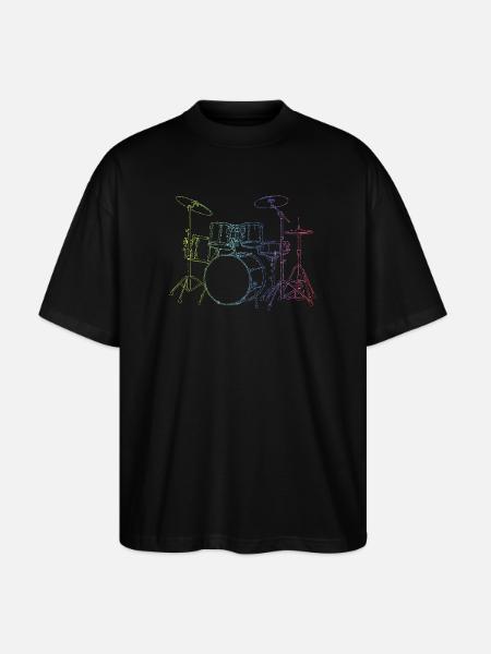 Drumset Sticks Drummer Drums Drummer - Stanley/Stella Oversized Unisex Organic T-shirt Blaster 2.0 - black