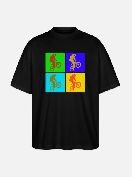BMX Pop Art - T-shirt bio Blaster 2.0 coupe oversize Stanley/Stella Unisexe - noir