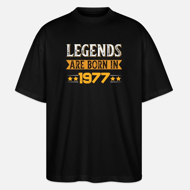 1977er Retro Gewinner Design - Stanley/Stella Oversized Unisex Bio T-Shirt Blaster 2.0 - Schwarz