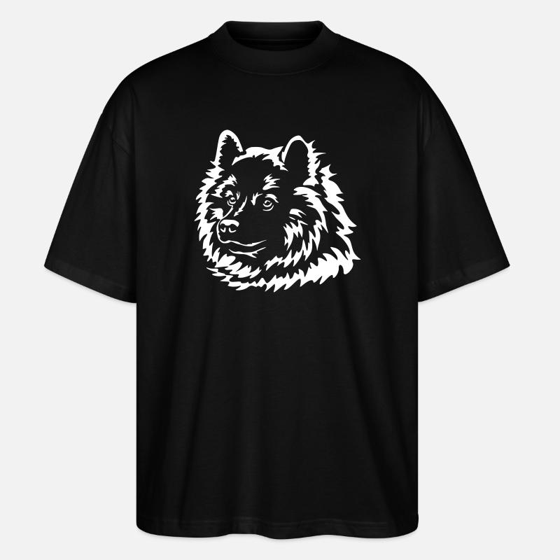 Eurasier Head « Black Edition » - T-shirt bio Blaster 2.0 coupe oversize Stanley/Stella Unisexe - noir