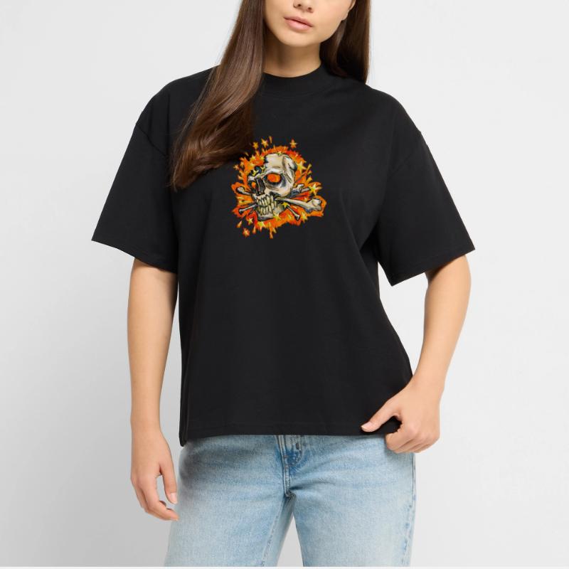 exploding skull Stanley/Stella Oversized Unisex Organic T-shirt Blaster 2.0