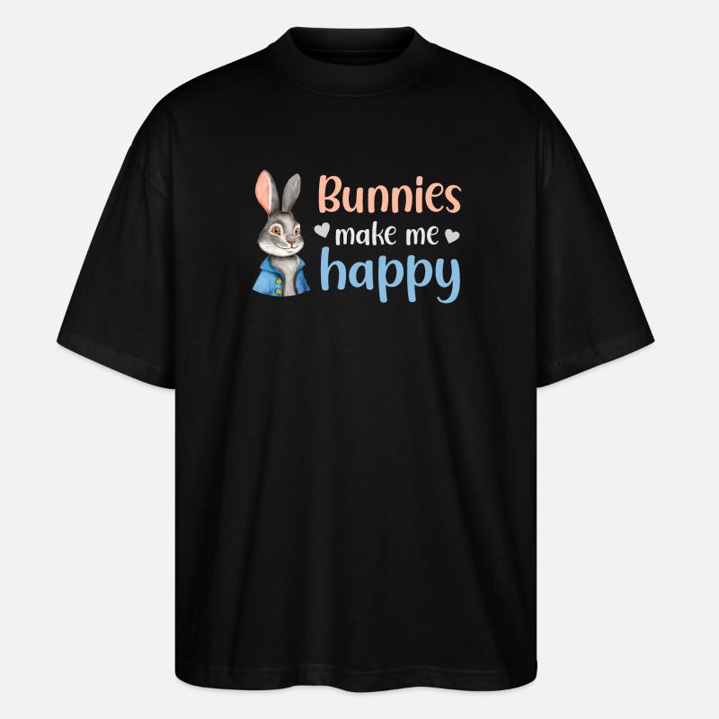 Rabbit Rabbit - Stanley/Stella Oversized Unisex Organic T-shirt Blaster 2.0 - black