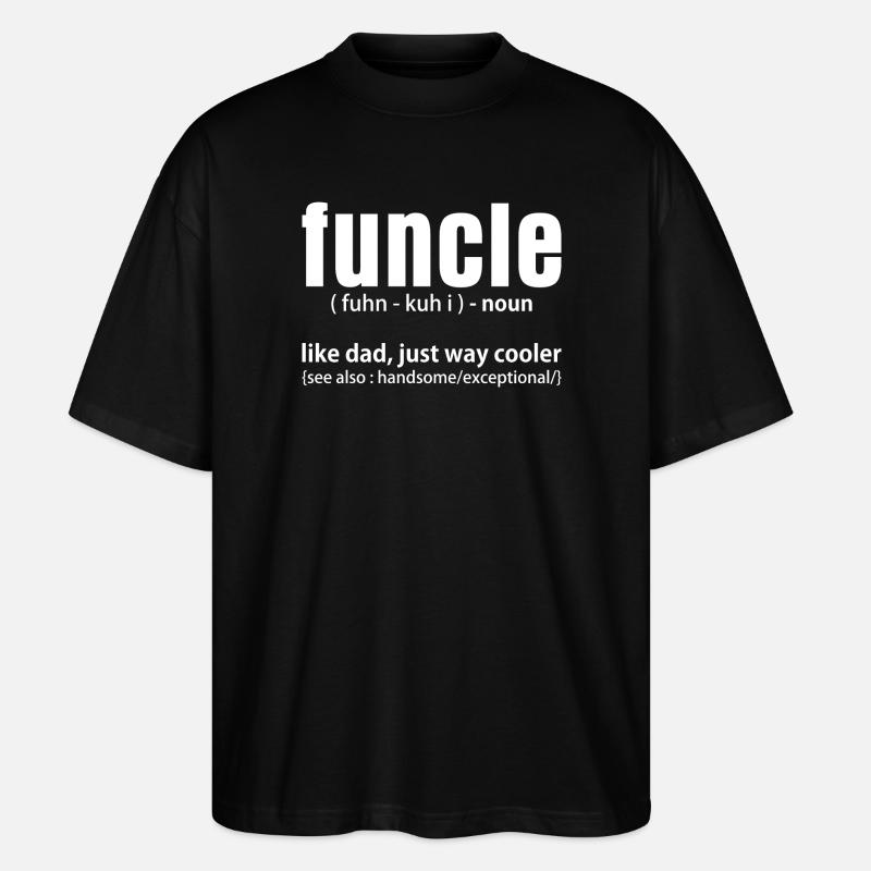 Funch Dad Definition Grafik-Tee - Stanley/Stella Oversized Unisex Bio T-Shirt Blaster 2.0 - Schwarz