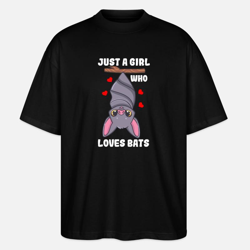 Fledermäuse Fledermausliebhaber - Stanley/Stella Oversized Unisex Bio T-Shirt Blaster 2.0 - Schwarz