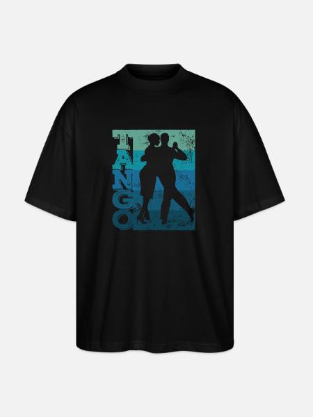 Tango Argentino Retro Vintage Tango Vals Dance - Stanley/Stella Oversized Unisex Organic T-shirt Blaster 2.0 - black