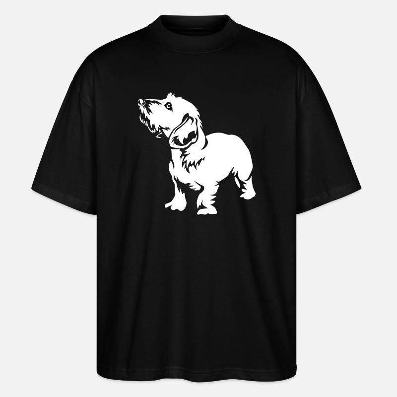 Dackel "Black Edition" - Stanley/Stella Oversized Unisex Bio T-Shirt Blaster 2.0 - Schwarz