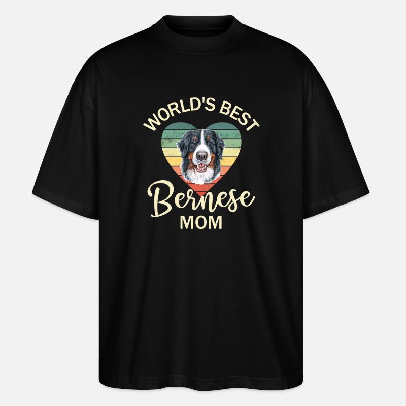 Bouvier bernois - T-shirt bio Blaster 2.0 coupe oversize Stanley/Stella Unisexe - noir