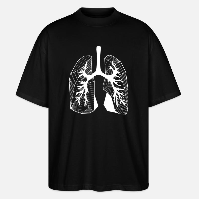 Lungs - Stanley/Stella Oversized Unisex Organic T-shirt Blaster 2.0 - black