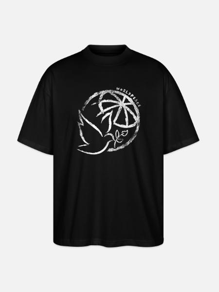 Peace Taube - Stanley/Stella Oversized Unisex Bio T-Shirt Blaster 2.0 - Schwarz