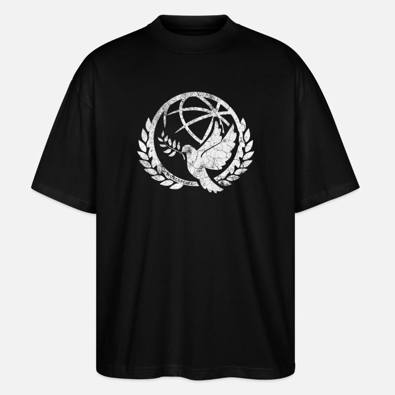 Peace Dove - Stanley/Stella Oversized Unisex Bio T-Shirt Blaster 2.0 - Schwarz