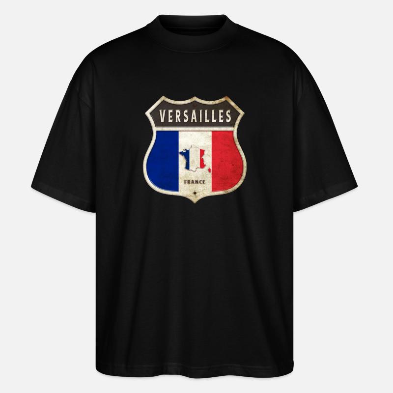 Versailles Frankreich Wappen Flaggen Design - Stanley/Stella Oversized Unisex Bio T-Shirt Blaster 2.0 - Schwarz
