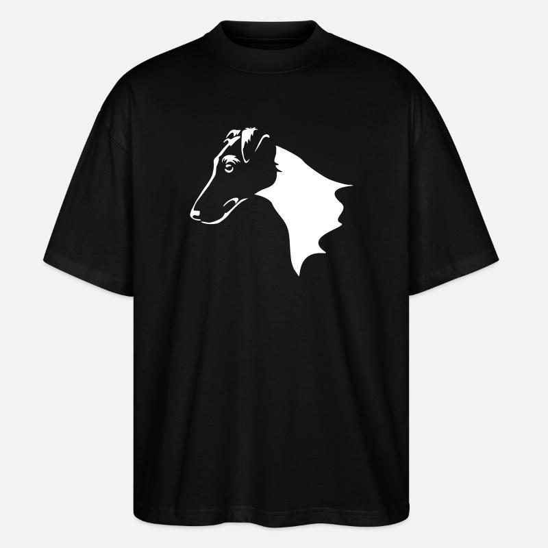 Foxterrier Kopf "Black Edition" - Stanley/Stella Oversized Unisex Bio T-Shirt Blaster 2.0 - Schwarz