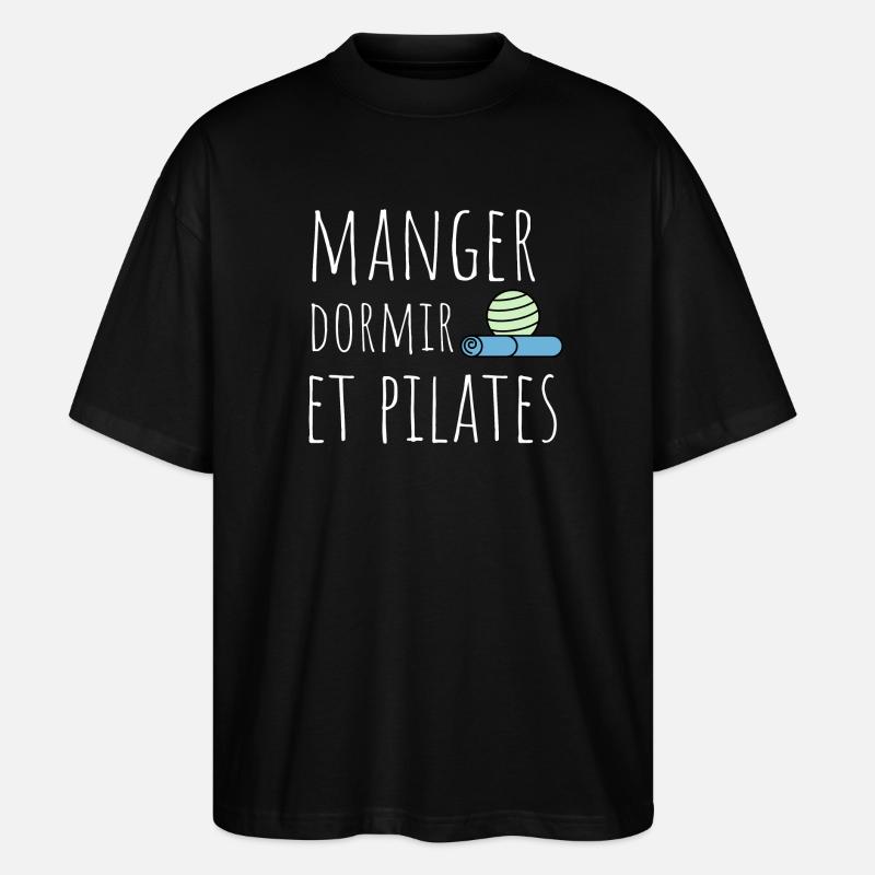 manger dormir pilates - T-shirt bio Blaster 2.0 coupe oversize Stanley/Stella Unisexe - noir
