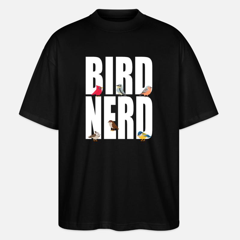 Oiseaux Oiseau Nerd - T-shirt bio Blaster 2.0 coupe oversize Stanley/Stella Unisexe - noir