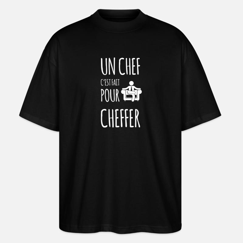 Chef cheffer drôles - T-shirt bio Blaster 2.0 coupe oversize Stanley/Stella Unisexe - noir