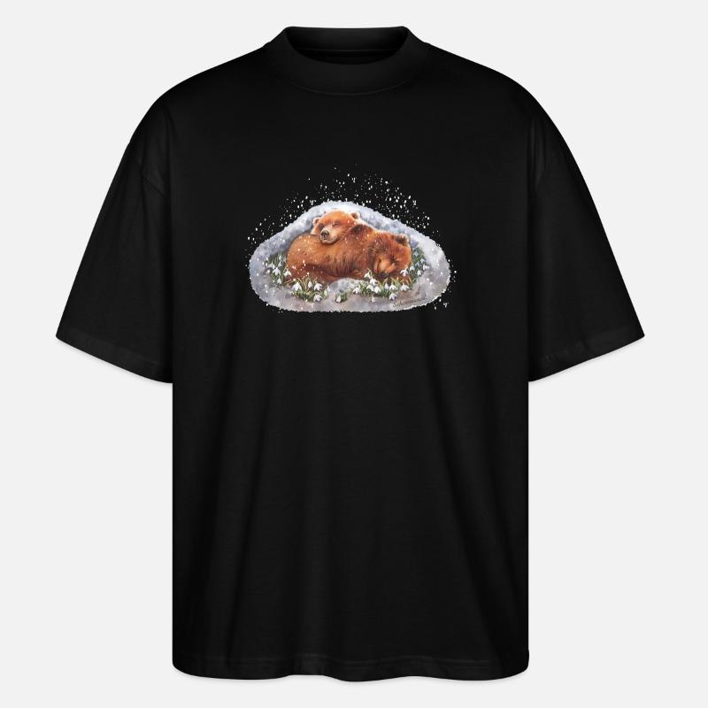 Süße Bären - Stanley/Stella Oversized Unisex Bio T-Shirt Blaster 2.0 - Schwarz