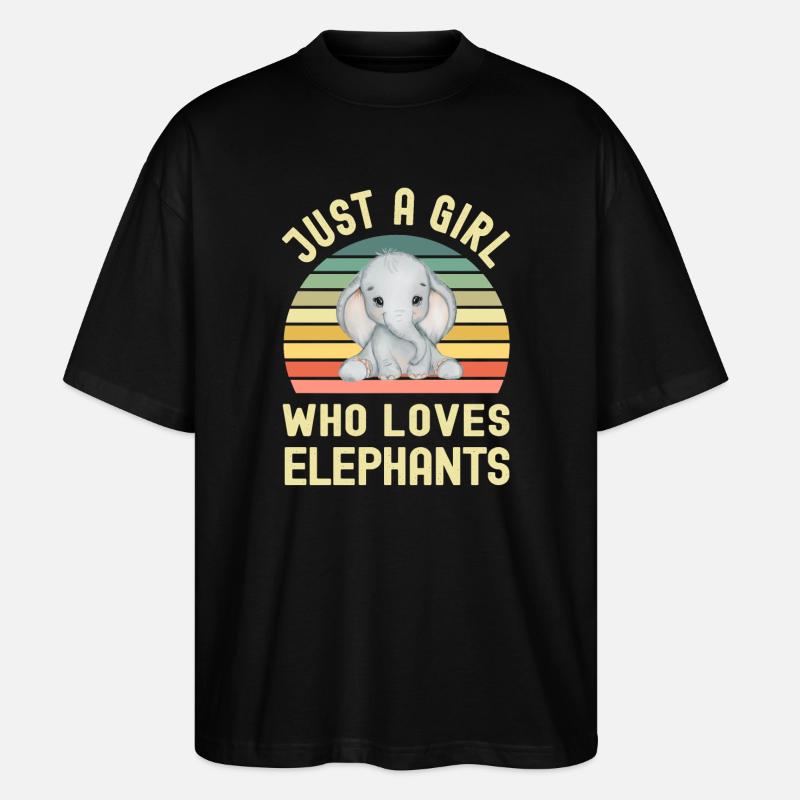 Elefant Elefanten - Stanley/Stella Oversized Unisex Bio T-Shirt Blaster 2.0 - Schwarz