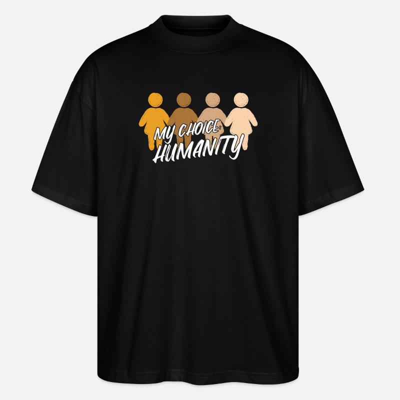 Liberté Amour Paix Déclaration - T-shirt bio Blaster 2.0 coupe oversize Stanley/Stella Unisexe - noir