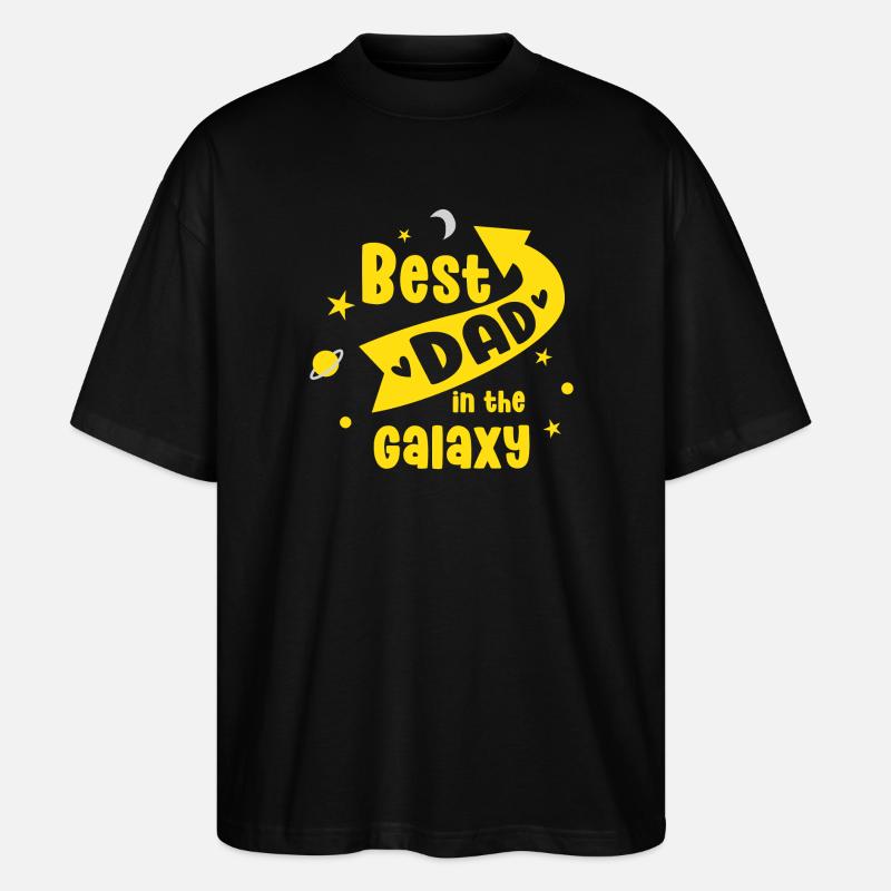 Bester Vater in der Galaxie - Stanley/Stella Oversized Unisex Bio T-Shirt Blaster 2.0 - Schwarz