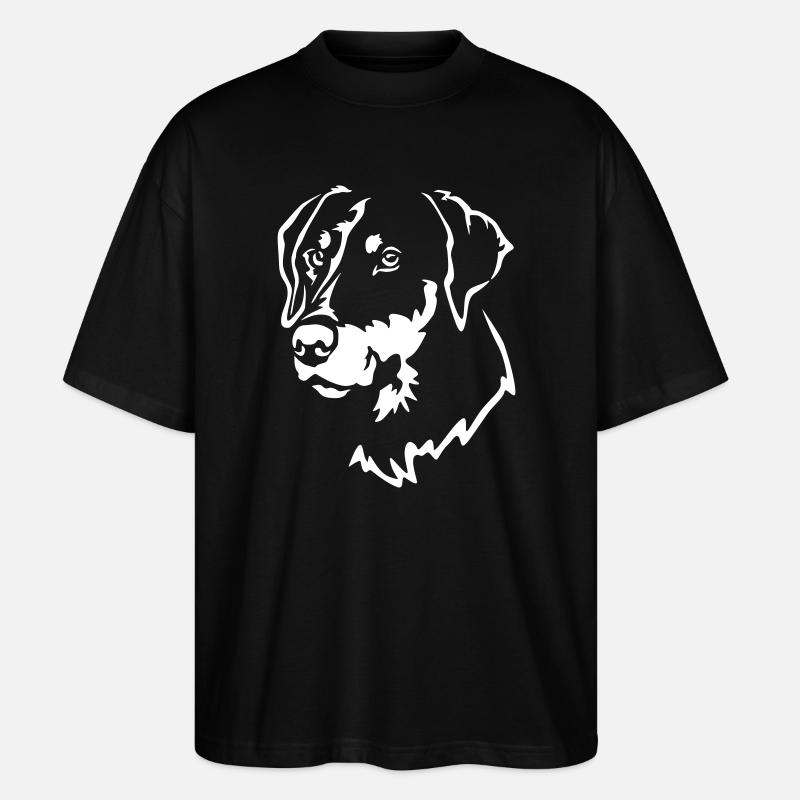 Doberman Head "Black Edition" - Stanley/Stella Oversized Unisex Organic T-shirt Blaster 2.0 - black