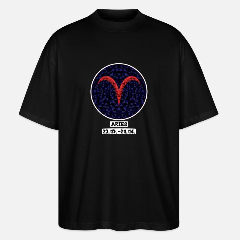 Aries 21.03.-20.04. - Stanley/Stella Oversized Unisex Bio T-Shirt Blaster 2.0 - Schwarz