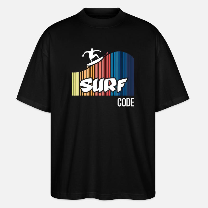 Surf Code (dark) - Stanley/Stella Oversized Unisex Organic T-shirt Blaster 2.0 - black