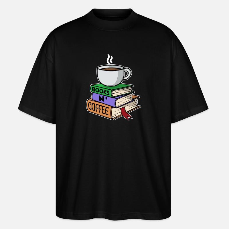 Kaffeetrinker Milchkaffee Kaffee Trinken Statement - Stanley/Stella Oversized Unisex Bio T-Shirt Blaster 2.0 - Schwarz