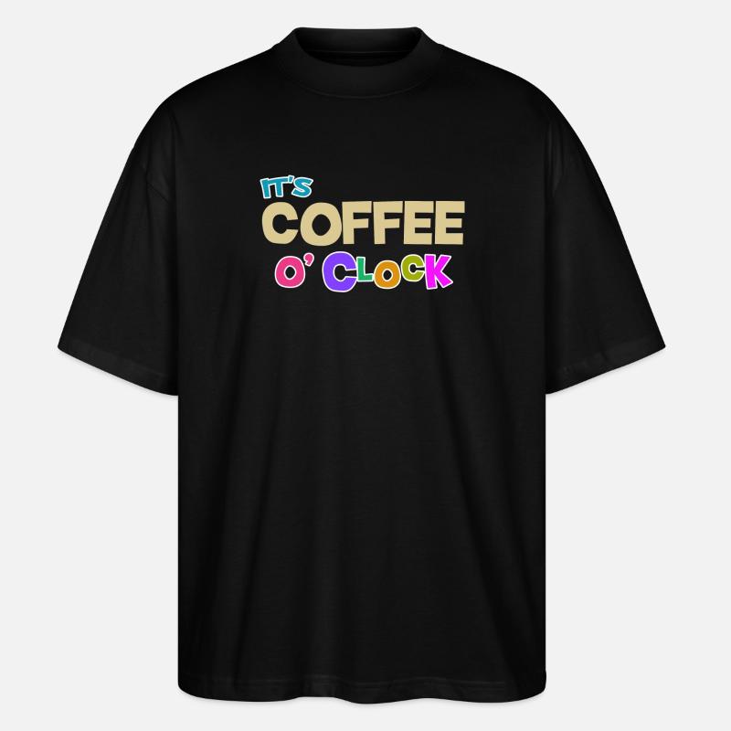 Cool Kaffee Koffein Statement Kaffeeliebhaber - Stanley/Stella Oversized Unisex Bio T-Shirt Blaster 2.0 - Schwarz