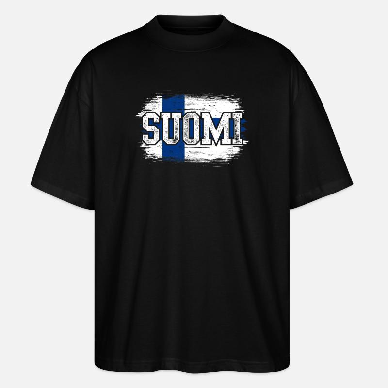 Suomi - Stanley/Stella Oversized Unisex Bio T-Shirt Blaster 2.0 - Schwarz
