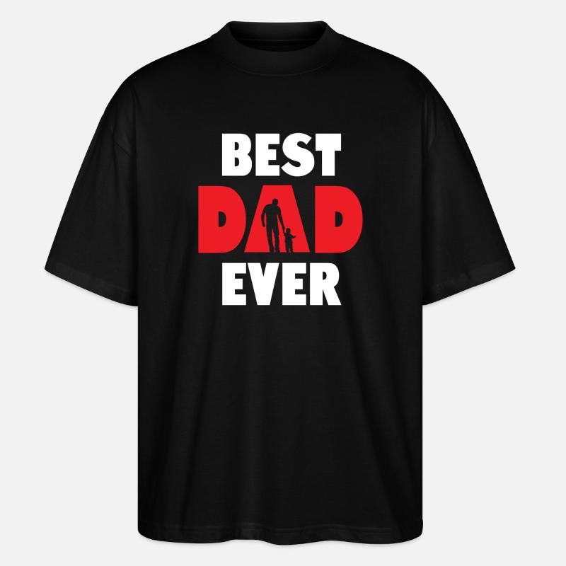 Bester Vater aller Zeiten - Stanley/Stella Oversized Unisex Bio T-Shirt Blaster 2.0 - Schwarz