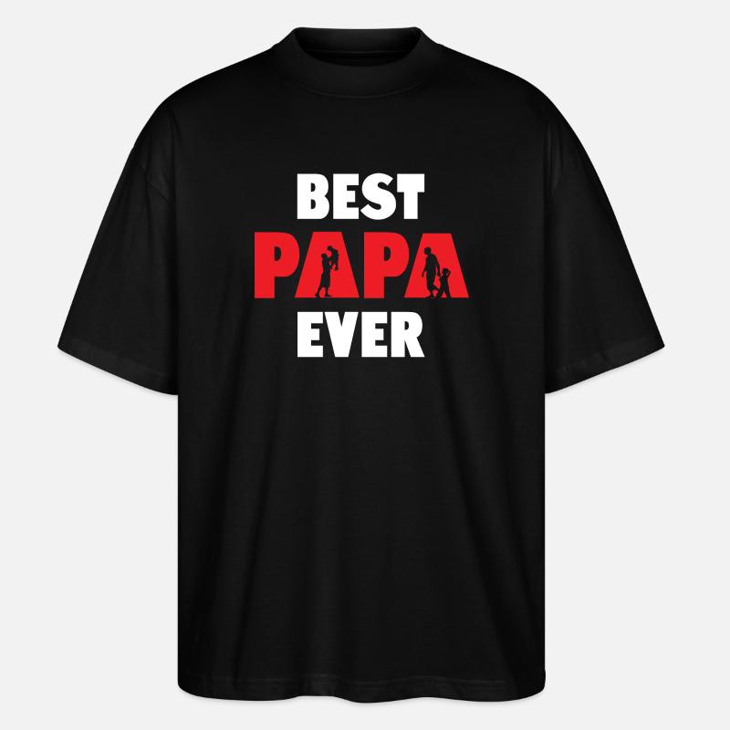 Bester Papa aller Zeiten - Stanley/Stella Oversized Unisex Bio T-Shirt Blaster 2.0 - Schwarz