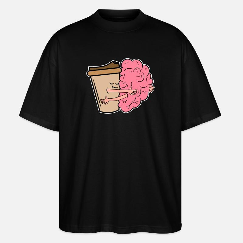 Kaffee Trinken Kaffeeliebhaber Kaffeetrinker - Stanley/Stella Oversized Unisex Bio T-Shirt Blaster 2.0 - Schwarz