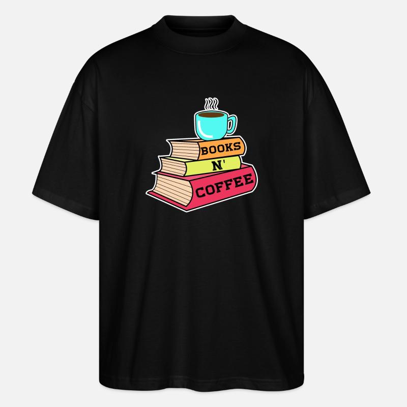 Koffein Kaffee Trinken Statement Kaffeeliebhaber - Stanley/Stella Oversized Unisex Bio T-Shirt Blaster 2.0 - Schwarz