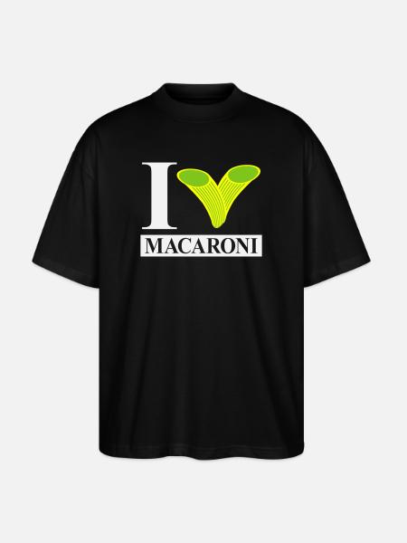 J’adore les macaronis - T-shirt bio Blaster 2.0 coupe oversize Stanley/Stella Unisexe - noir