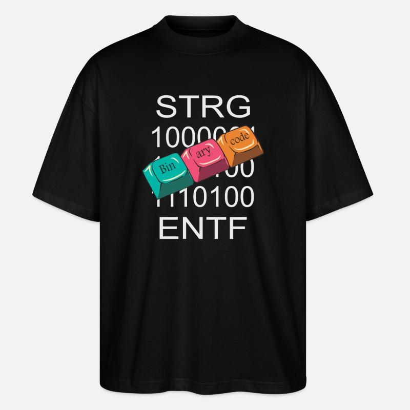 Nerd de l’informatique - T-shirt bio Blaster 2.0 coupe oversize Stanley/Stella Unisexe - noir