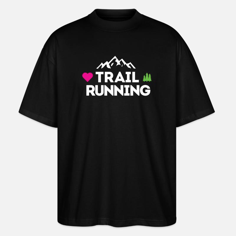 Ich liebe Trailrunning - Stanley/Stella Oversized Unisex Bio T-Shirt Blaster 2.0 - Schwarz