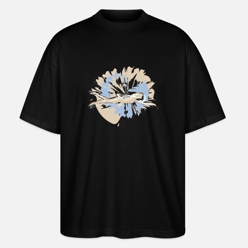 Valentine's Day Swimmer - Stanley/Stella Oversized Unisex Organic T-shirt Blaster 2.0 - black