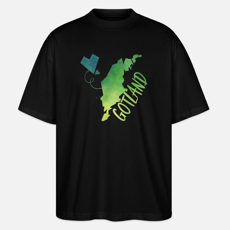 Gotland - Stanley/Stella Oversized Unisex Bio T-Shirt Blaster 2.0 - Schwarz