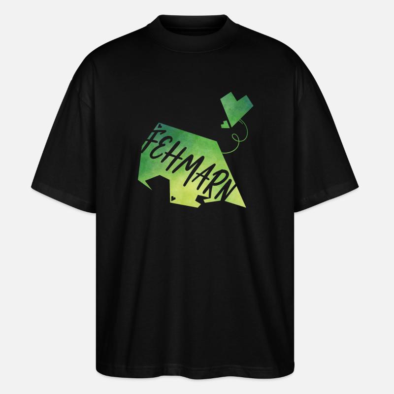 Fehmarn - T-shirt bio Blaster 2.0 coupe oversize Stanley/Stella Unisexe - noir