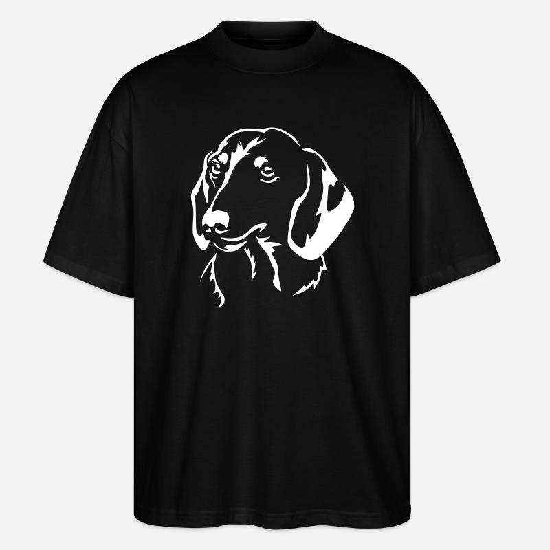 Dackel Kopf "Black Edition" - Stanley/Stella Oversized Unisex Bio T-Shirt Blaster 2.0 - Schwarz