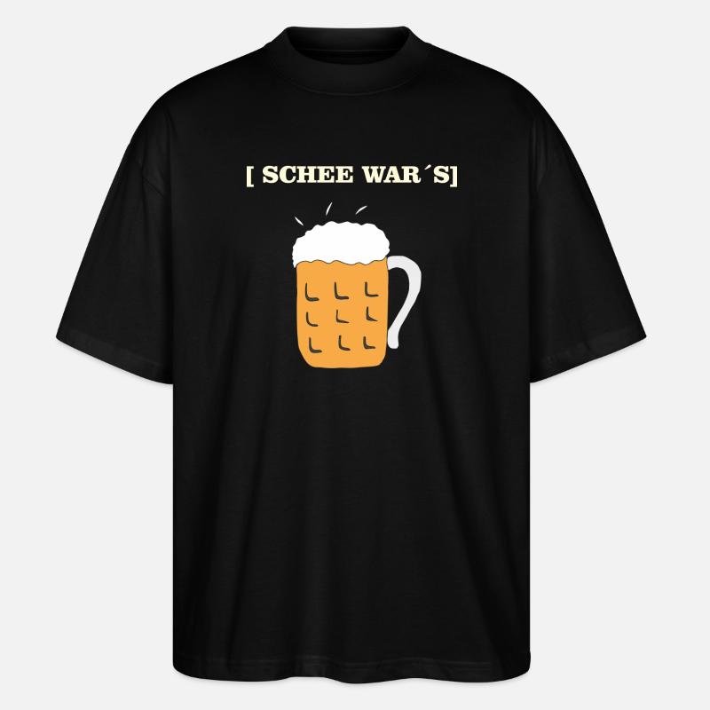 SCHEE WARS BIERKRUG - Stanley/Stella Oversized Unisex Bio T-Shirt Blaster 2.0 - Schwarz