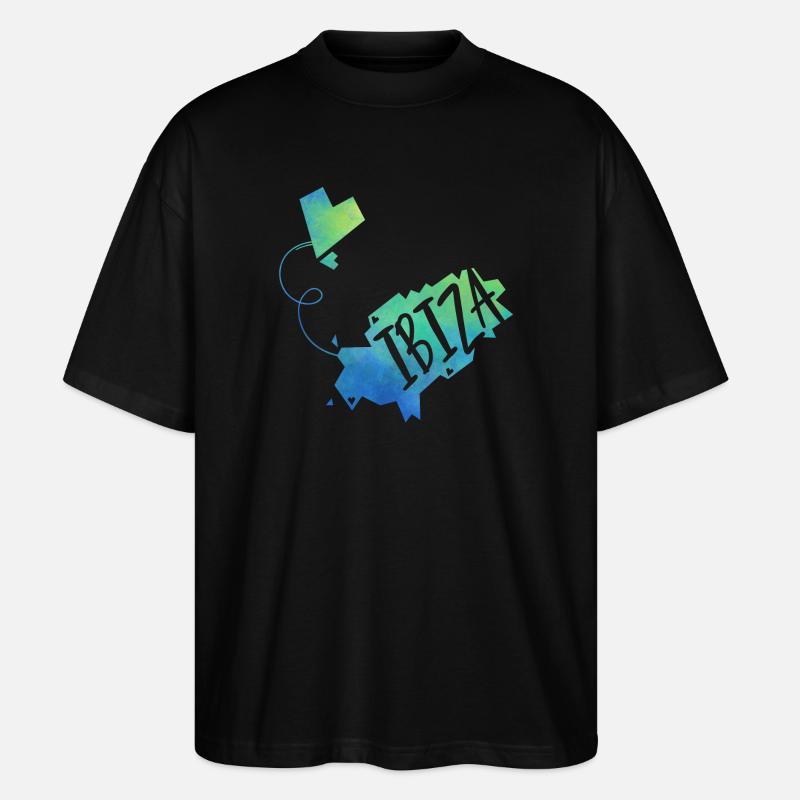 Ibiza - Stanley/Stella Oversized Unisex Bio T-Shirt Blaster 2.0 - Schwarz